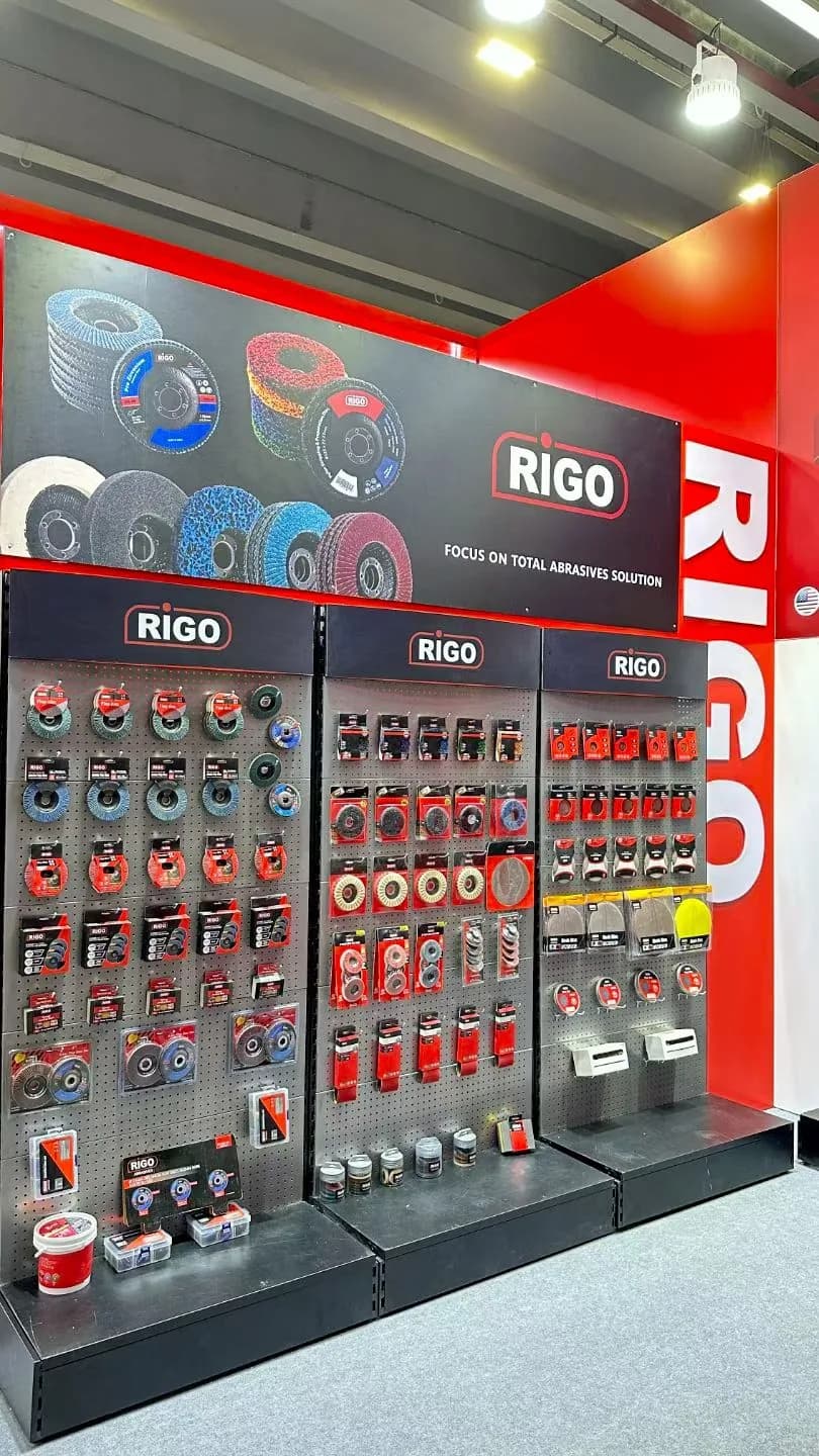 RIGO abrasive products displayed at the exhibition